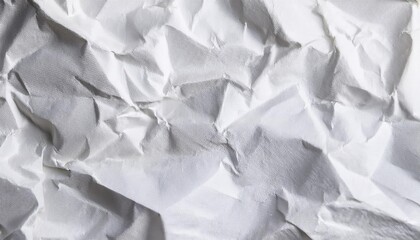 The texture of white paper is crumpled. Background for various purposes.	