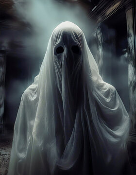 aparici&oacute;n de un fantasma en una vieja casa encantada