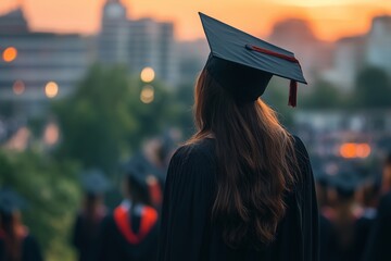 Graduate concept on university background