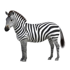 Obraz premium A detailed illustration of a zebra showcasing its iconic black and white stripes, symbolizing beauty in nature's design.