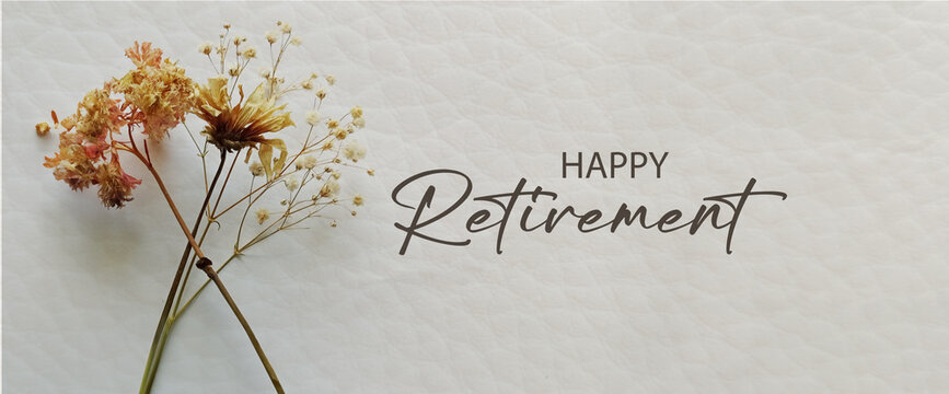 happy retirement text 