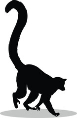 Lemurs Silhouette, Lemurs Vector Silhouette, Lemurs cartoon Silhouette, Lemurs illustration, Lemurs icon Silhouette, Lemurs Silhouette illustration