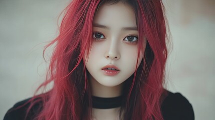 Obraz premium Portrait of a young woman with red hair.