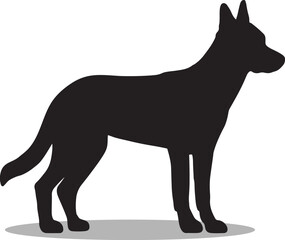 Malinois Silhouette, Malinois Vector Silhouette, Malinois cartoon Silhouette, Malinois illustration, Malinois icon Silhouette, Malinois Silhouette illustration