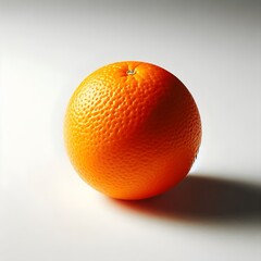 Photo of a fresh, sweet, ripe, orange orange isolated on a white background