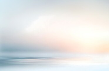 Obraz premium Abstract background of a hazy sky and a wavy horizon, with a soft, pastel color scheme.