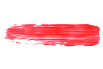 Red brush strokes on transparent background.