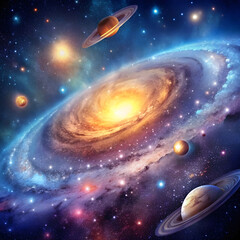 realistic galaxy background