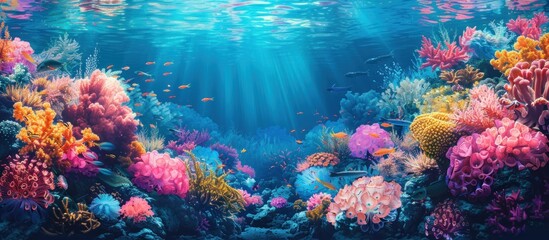 Vibrant Coral Reef Underwater