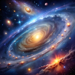 realistic galaxy background