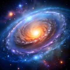 Obraz premium realistic galaxy background