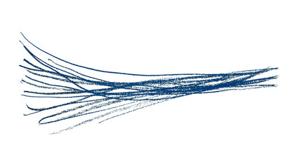 Blue pencil lines on transparent background.