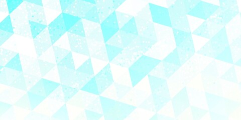 水色　キラキラした三角タイル　パターン背景