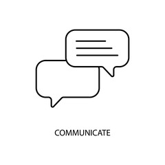 communicate concept line icon. Simple element illustration. communicate concept outline symbol design.