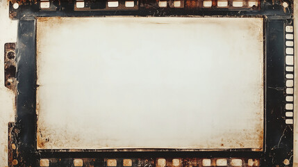 Obraz premium Vintage Blank Film Strip Screen frame - old film reel strip. - border. 