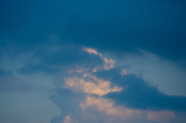 blue-white clouds against a blue sky