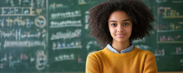 Confident Senior Student Solving Equations in Classroom Setting