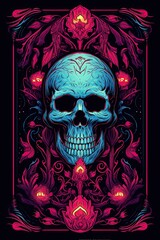 Fototapeta premium Ancient-Inspired Ornamental Patterns Merging with Modern Minimalist Aesthetics: A Colorful Urban Artwork Design for Contemporary Graphic Enthusiasts Seeking Retro-Vintage Vibes