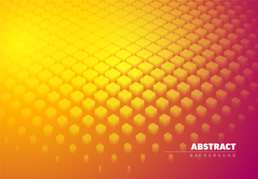 Abstract 3d effect background with place for your content - hot orange version