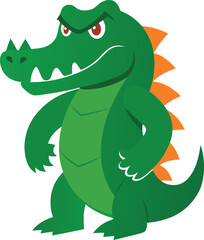 cartoon crocodile with a smile