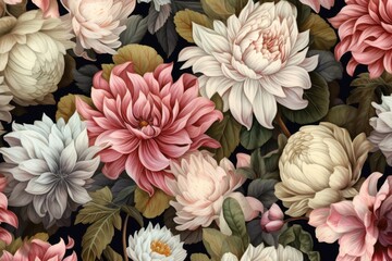 Floral Tapestry of Delicate Blooms