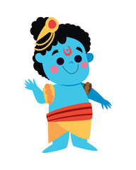 lord krishna in happy janmashtami festival of india