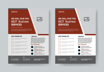 Flyer Mockup BUSINESS FLYER TEMPLATE ONE COLOR DESIGN