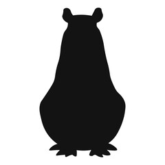 Capybara black silhouette. Vector illustration 12