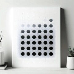black circles on white. 3D illustration.. 