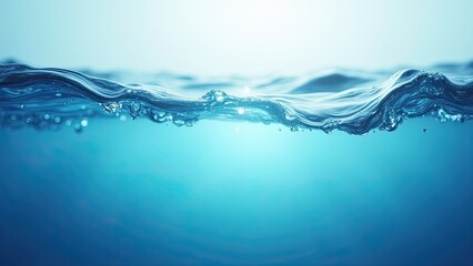 Serene Azure Waves - A Tranquil Ocean Landscape