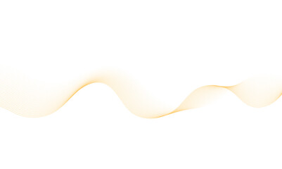 Abstract golden or yellow wave and curve lines background. Abstract frequency sound wave technology and science background. Wavy banner, template design
