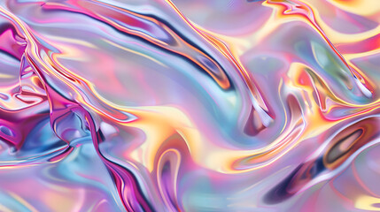 Abstract background with colorful iridescent holographic foil ,Holographic iridescent surface pastel,Iridescent background