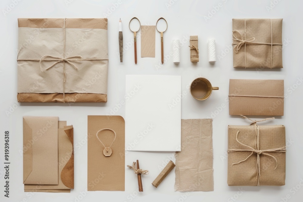 Poster wrapped in multiple layers of brown paper, this bundle is ready for shipping or storage