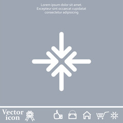 Fototapeta premium Vector icon of white color on a gray background