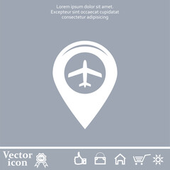 Obraz premium Vector icon of white color on a gray background