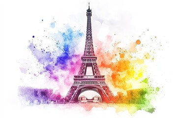 eiffel tower with any colours
