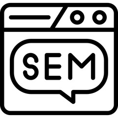 SEM (Search Engine Marketing) Icon