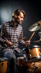 drummer in action