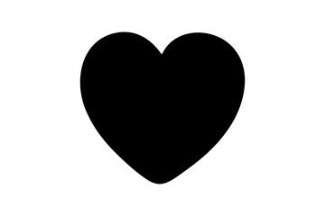 Love shape silhouette Drawing outline vector icon