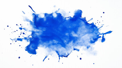 Obraz premium Vibrant Blue Ink Splash Abstract with Dynamic Brushstrokes, transparent background 