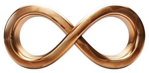 PNG Golden infinity symbol isolated white