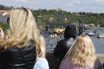 Tourists visiting the old town of Prague, Czech Republic