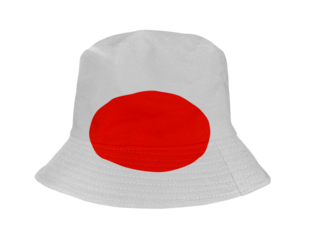red bucket hat white PNG transparent.