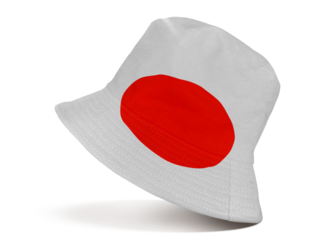 red bucket hat white PNG transparent.