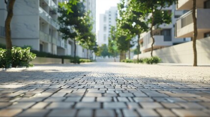 Obraz premium Urban agglomeration, empty ground, clean background, warm eyes, modernism, realism, flat angle shot, head-up, masterpiece, ultra high definition, with generative ai