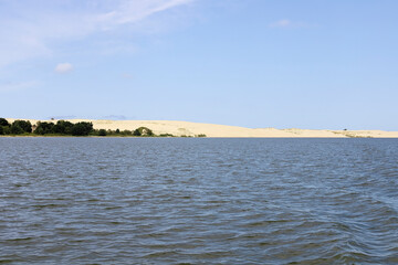 Sand dune Efa, Curonian Spit, Kaliningrad region. View from Baltic sea.