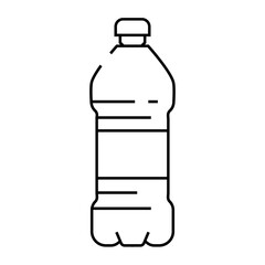 container water plastic bottle line icon vector. container water plastic bottle sign. isolated contour symbol black illustration