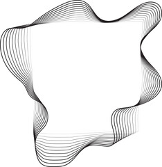 Square line gradient blend with liquid shape, digital, voice, equalizer