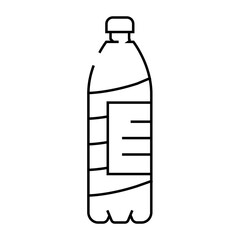 empty water plastic bottle line icon vector. empty water plastic bottle sign. isolated contour symbol black illustration
