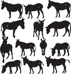 Fototapeta premium Goat Versatile Black Silhouette&nbsp;Vector&nbsp;Series